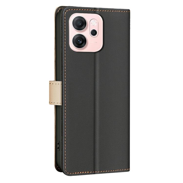 For OPPO Reno14 F 5G Color Matching RFID Anti-theft Leather Phone Case