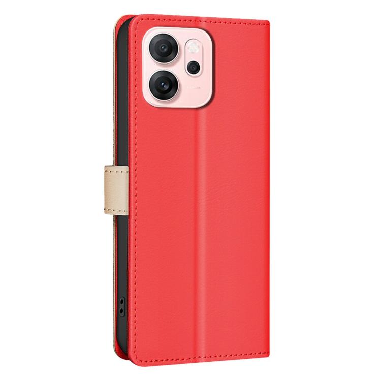 For OPPO Reno14 F 5G Color Matching RFID Anti-theft Leather Phone Case
