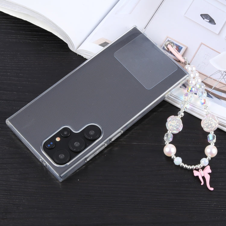 Bowknot Flowers Bead Chain Anti-lost Phone Short Lanyard