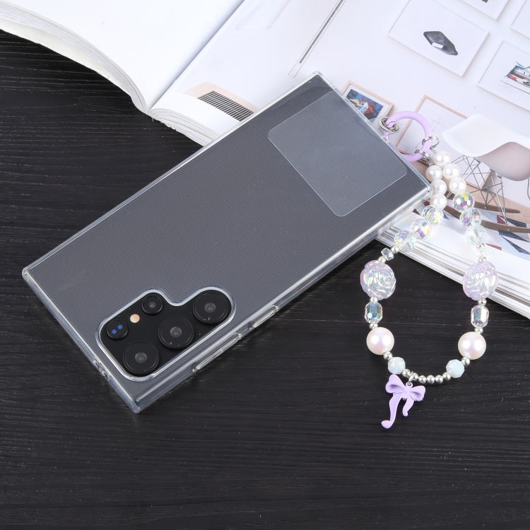 Bowknot Flowers Bead Chain Anti-lost Phone Short Lanyard