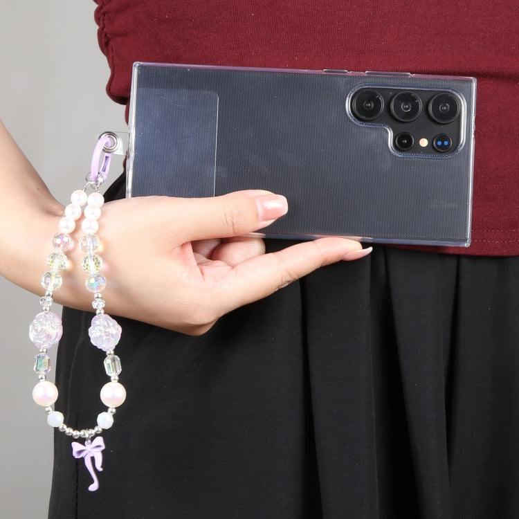 Bowknot Flowers Bead Chain Anti-lost Phone Short Lanyard
