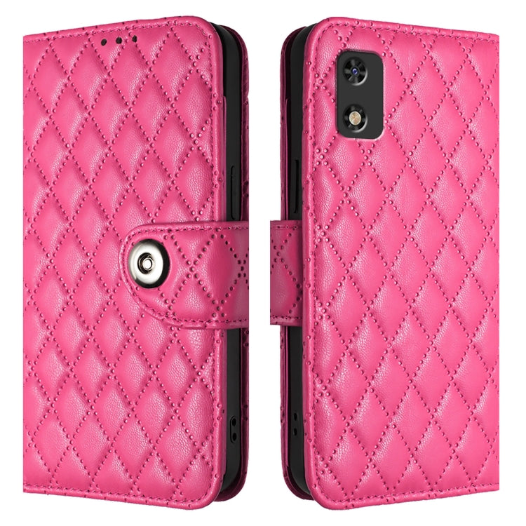 For itel A23 Pro / A17 Rhombic Texture Flip Leather Phone Case with Lanyard