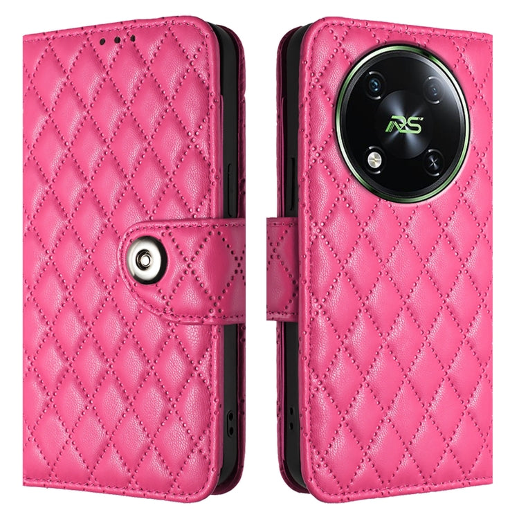 For itel RS4 S666LN Rhombic Texture Flip Leather Phone Case with Lanyard