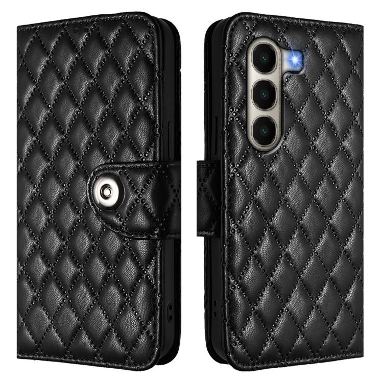 For Itel A95 5G Rhombic Texture Flip Leather Phone Case with Lanyard