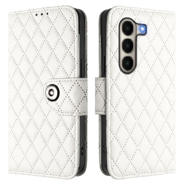 For Itel A95 5G Rhombic Texture Flip Leather Phone Case with Lanyard