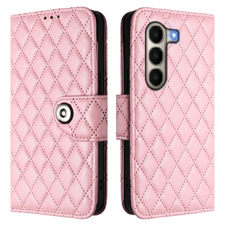 For Itel A95 5G Rhombic Texture Flip Leather Phone Case with Lanyard