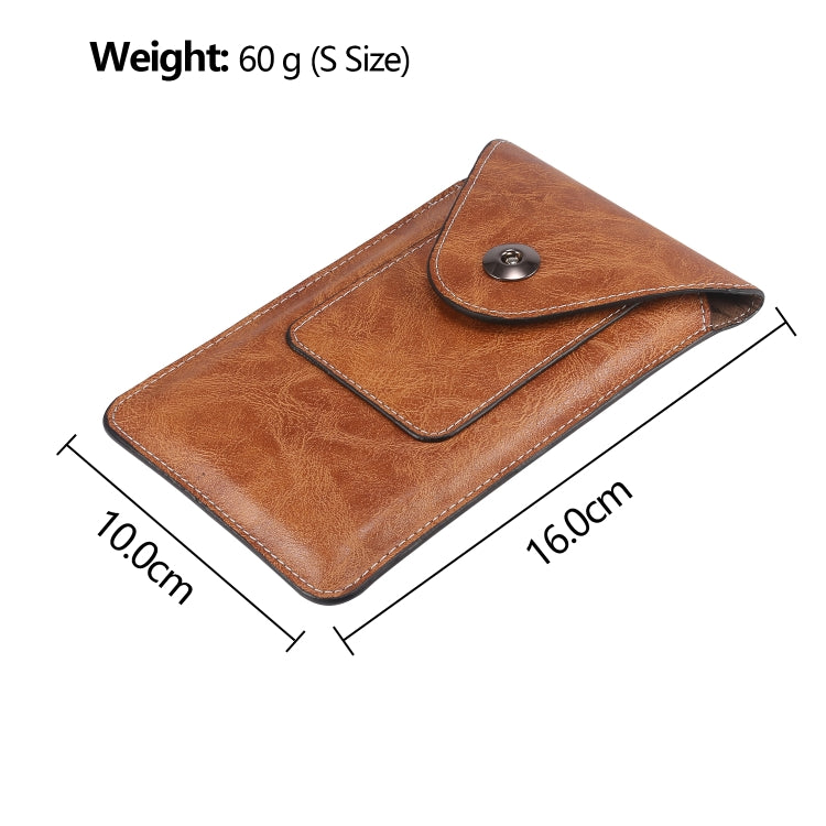 For iPhone 12 mini Elephant Texture Men Leisure Simple Universal Mobile Phone Waist Pack Leather Case with Card Slot, Suitable for 4.7-5.3 inch Smartphones