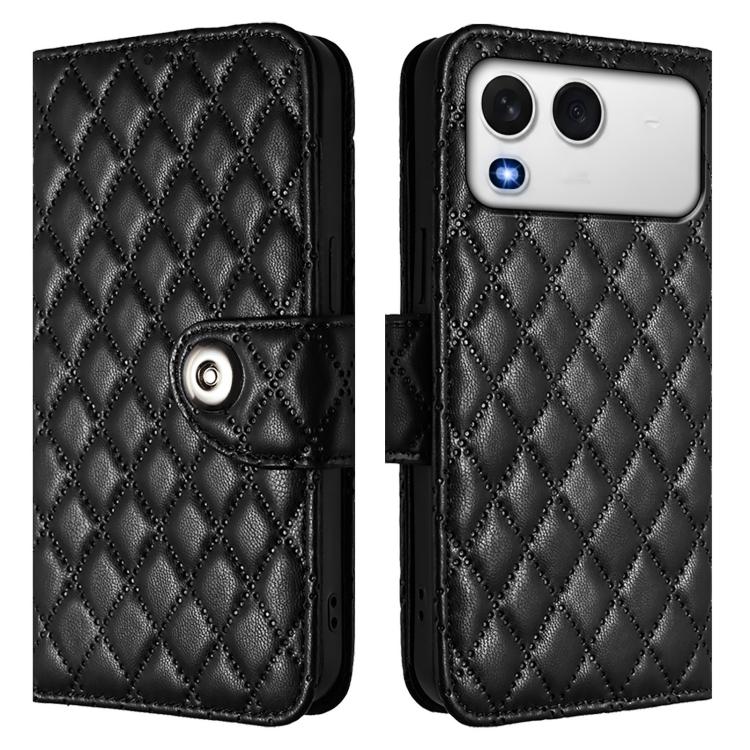 For itel A200 / A200+ 4G Global Rhombic Texture Flip Leather Phone Case with Lanyard