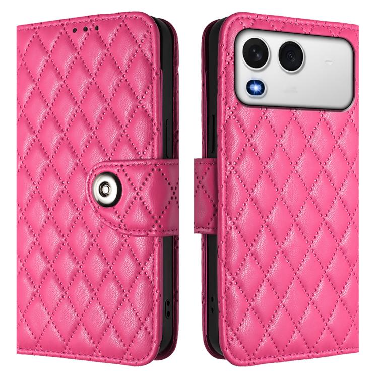 For itel A200 / A200+ 4G Global Rhombic Texture Flip Leather Phone Case with Lanyard