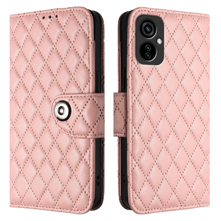 For Tecno Camon 19 Neo Rhombic Texture Flip Leather Phone Case with Lanyard