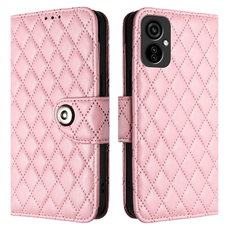 For Tecno Camon 19 Neo Rhombic Texture Flip Leather Phone Case with Lanyard