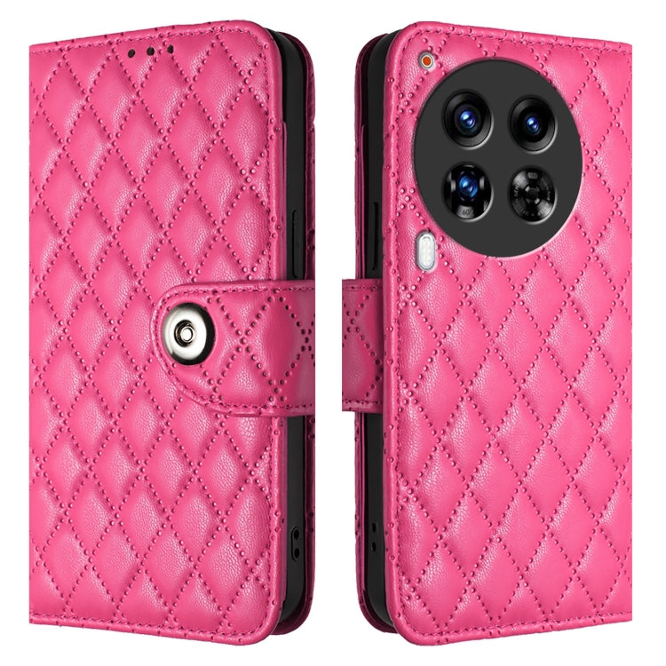 For Tecno Camon 30 Premier 5G Rhombic Texture Flip Leather Phone Case with Lanyard