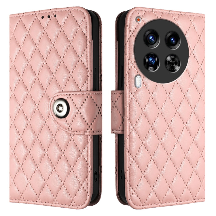For Tecno Camon 30 Premier 5G Rhombic Texture Flip Leather Phone Case with Lanyard