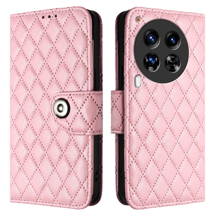 For Tecno Camon 30 Premier 5G Rhombic Texture Flip Leather Phone Case with Lanyard
