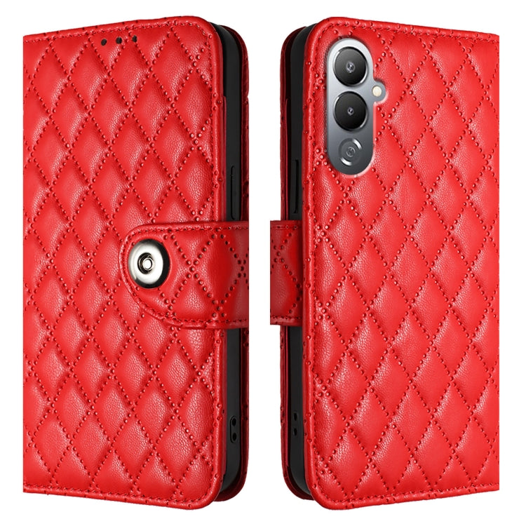For Tecno Pova 4 Pro Rhombic Texture Flip Leather Phone Case with Lanyard