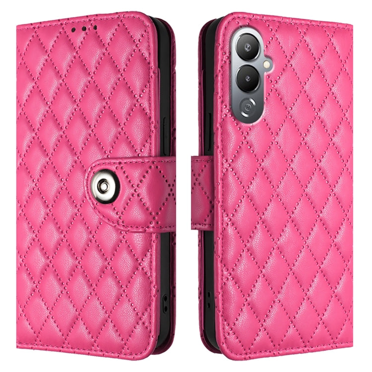 For Tecno Pova 4 Pro Rhombic Texture Flip Leather Phone Case with Lanyard