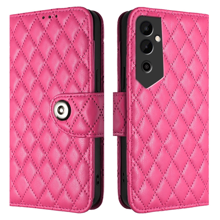 For Tecno Pova Neo 2 Rhombic Texture Flip Leather Phone Case with Lanyard