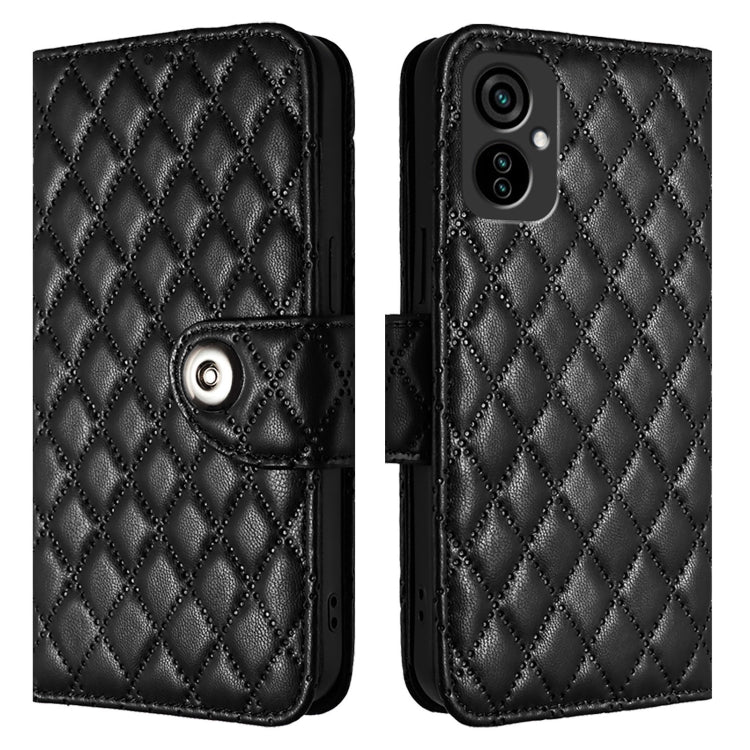 For Tecno Spark 9 Pro / Spark 9T Rhombic Texture Flip Leather Phone Case with Lanyard