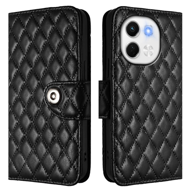 For Tecno Spark 30 5G Rhombic Texture Flip Leather Phone Case with Lanyard