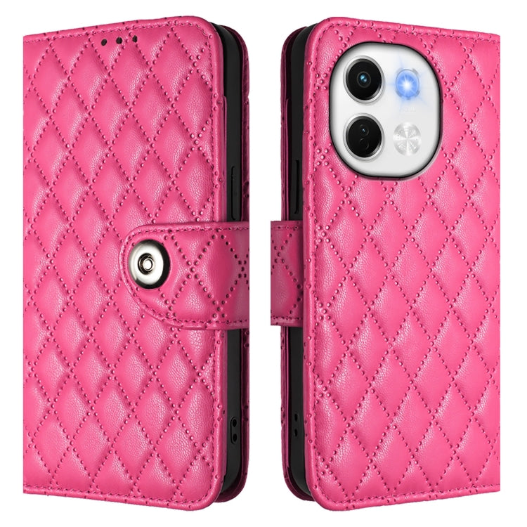 For Tecno Spark 30 5G Rhombic Texture Flip Leather Phone Case with Lanyard