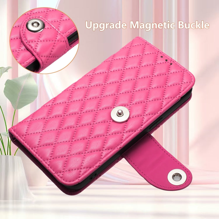 For Tecno Spark 30 5G Rhombic Texture Flip Leather Phone Case with Lanyard