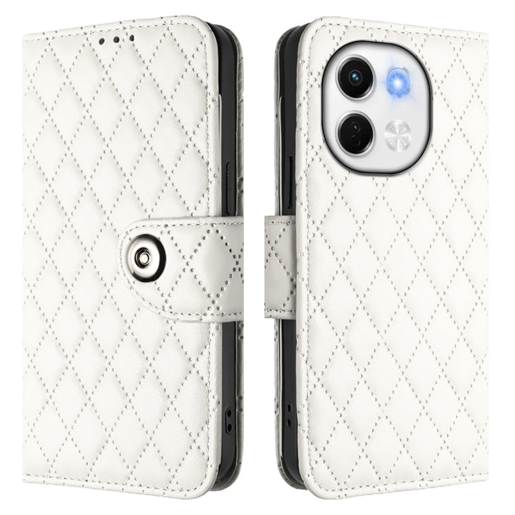 For Tecno Spark 30 5G Rhombic Texture Flip Leather Phone Case with Lanyard