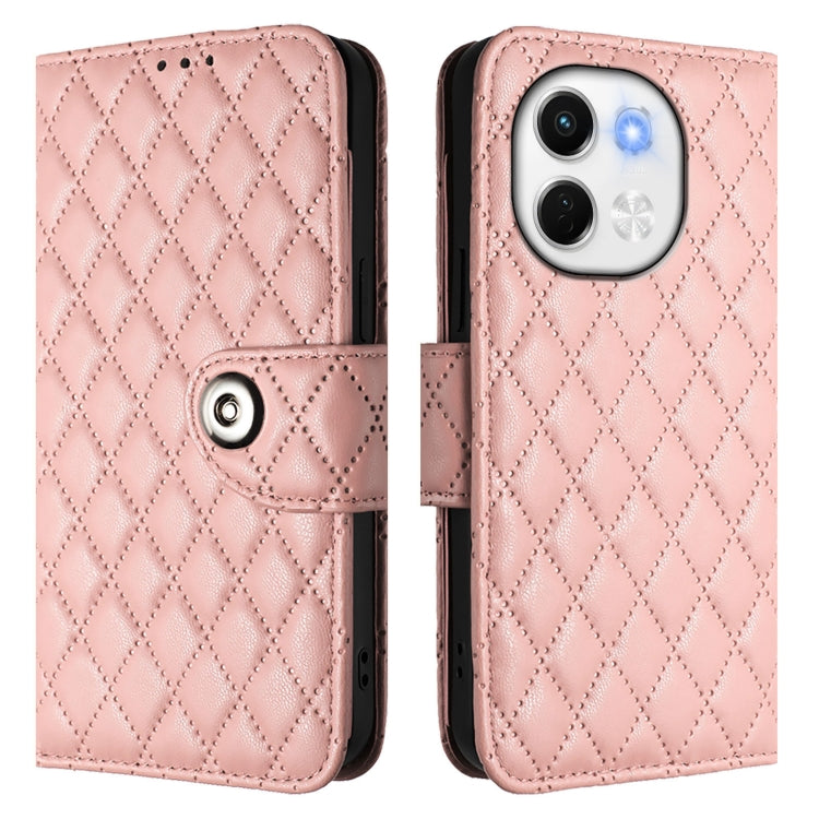 For Tecno Spark 30 5G Rhombic Texture Flip Leather Phone Case with Lanyard
