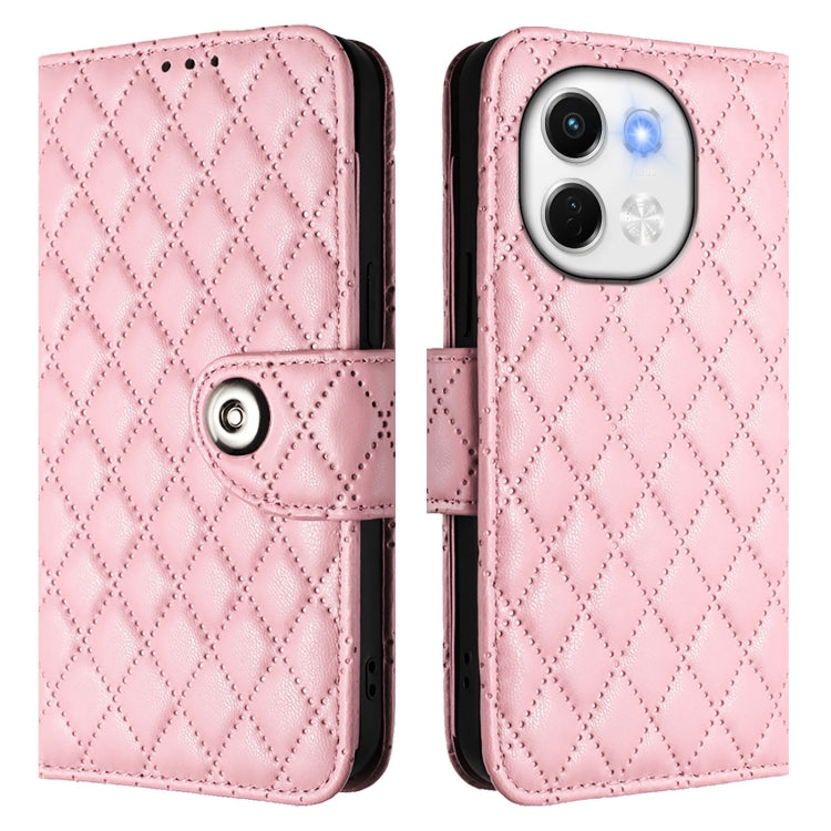 For Tecno Spark 30 5G Rhombic Texture Flip Leather Phone Case with Lanyard