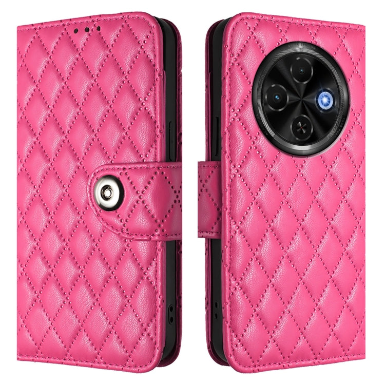 For Tecno Spark 30C 5G / Pop 9 5G Rhombic Texture Flip Leather Phone Case with Lanyard