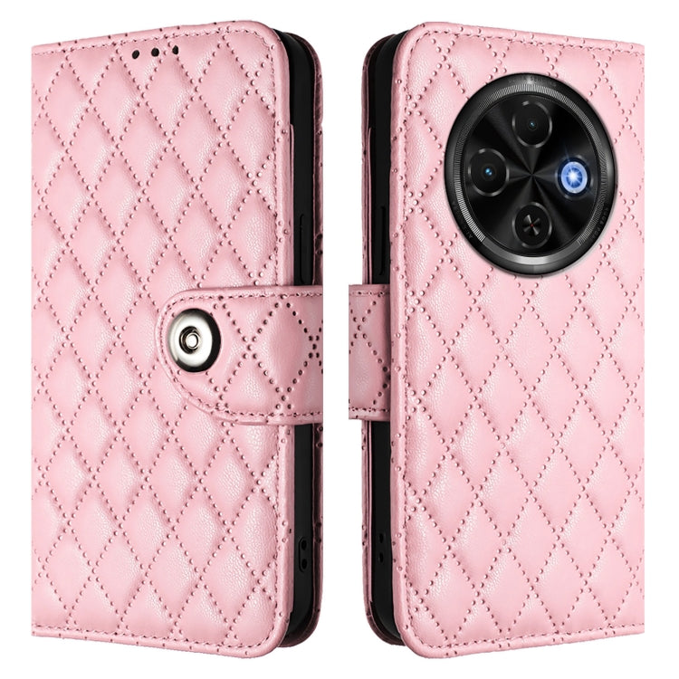 For Tecno Spark 30C 5G / Pop 9 5G Rhombic Texture Flip Leather Phone Case with Lanyard