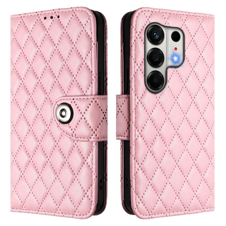 For Tecno Camon 50 4G Rhombic Texture Flip Leather Phone Case with Lanyard