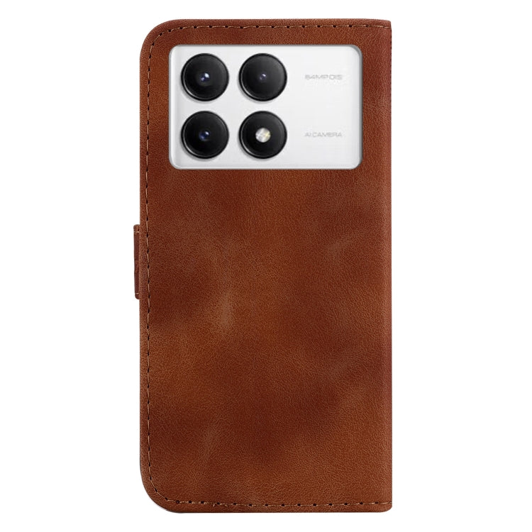 For Redmi K70 / K70 Pro Seven-shaped Embossed Leather Phone Case
