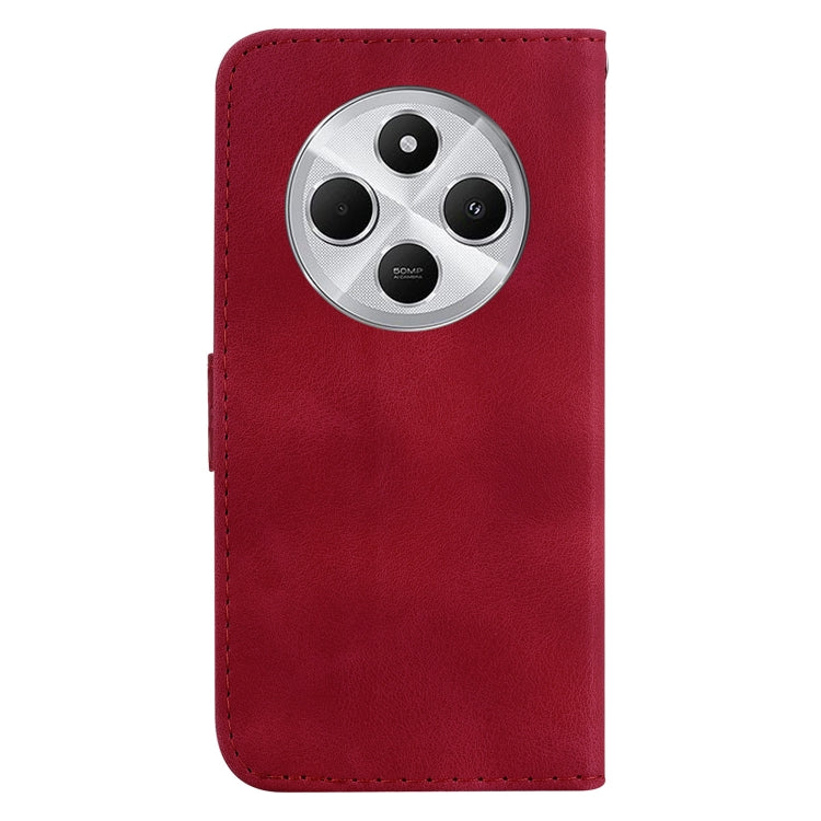 For Redmi 14C 4G Seven-shaped Embossed Leather Phone Case