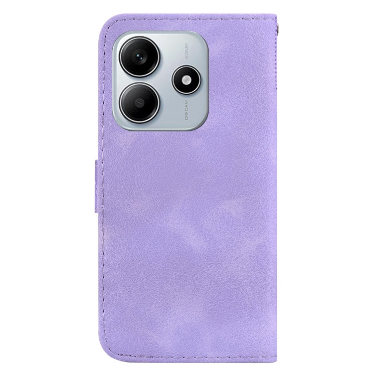 For Redmi Note 14 5G Seven-shaped Embossed Leather Phone Case