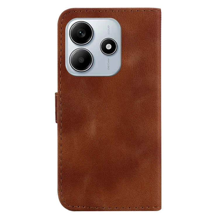 For Redmi Note 14 5G Seven-shaped Embossed Leather Phone Case