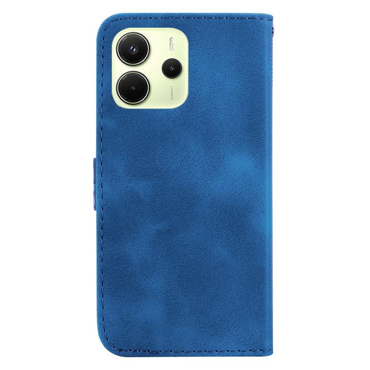 For Redmi Note 14 4G 163.25mm Seven-shaped Embossed Leather Phone Case