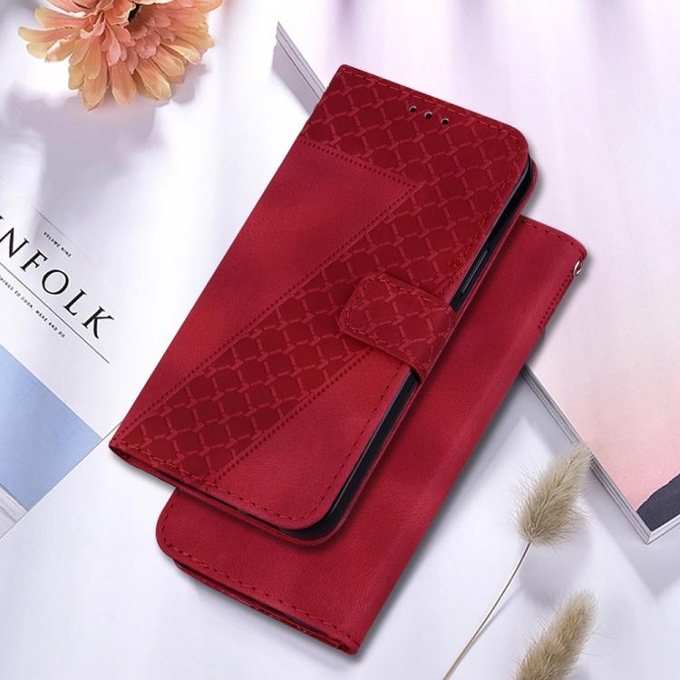 For Redmi Note 14 4G 163.25mm Seven-shaped Embossed Leather Phone Case