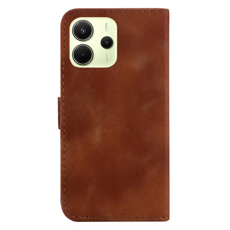 For Redmi Note 14 4G 164.84mm Seven-shaped Embossed Leather Phone Case