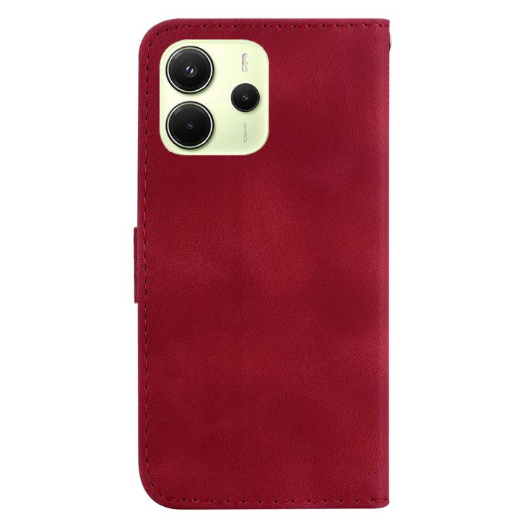 For Redmi Note 14 4G 164.84mm Seven-shaped Embossed Leather Phone Case