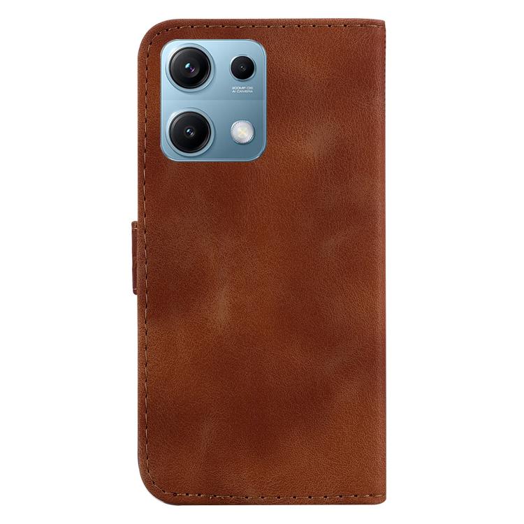 For Redmi Note 14S 4G Seven-shaped Embossed Leather Phone Case