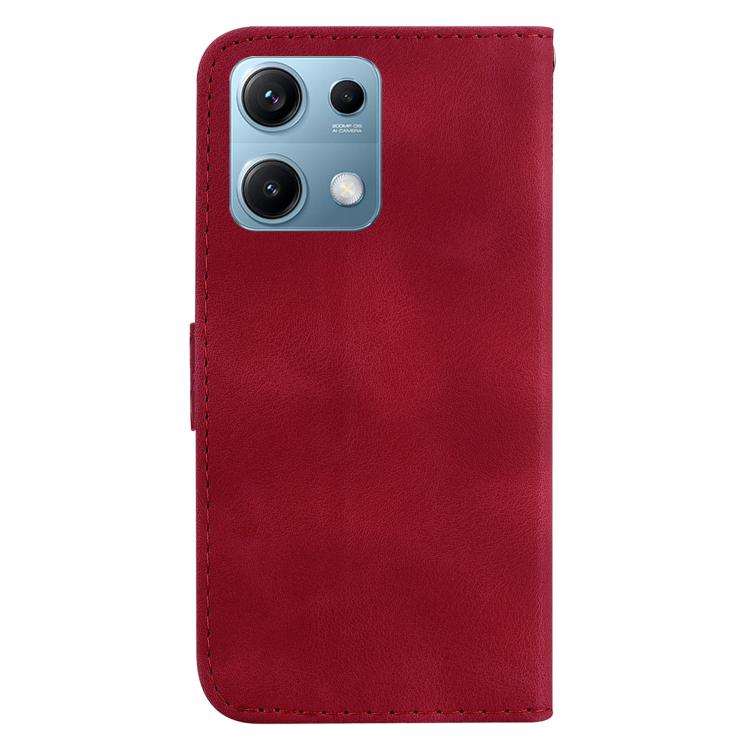 For Redmi Note 14S 4G Seven-shaped Embossed Leather Phone Case
