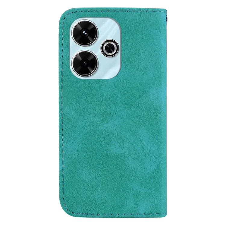 For Xiaomi Poco M6 4G Seven-shaped Embossed Leather Phone Case