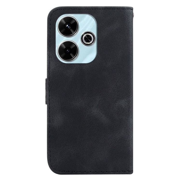 For Xiaomi Poco M6 4G Seven-shaped Embossed Leather Phone Case