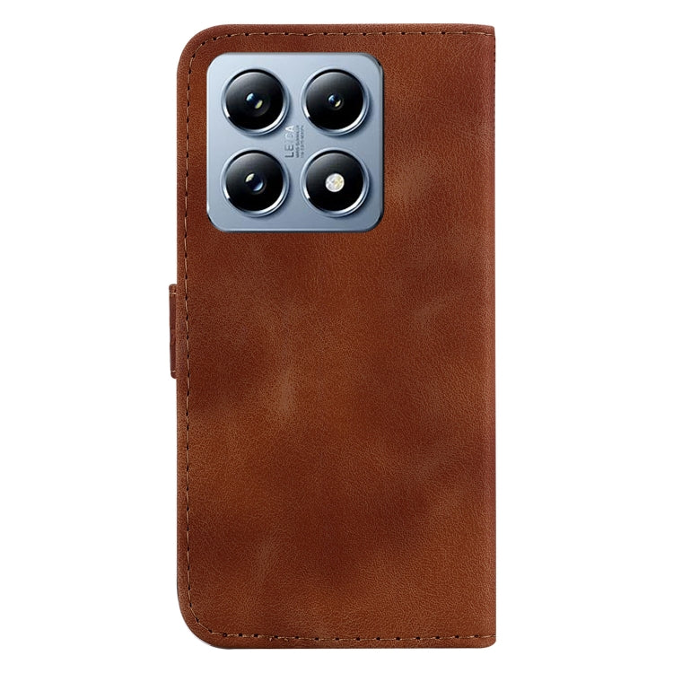 For Xiaomi 14T Seven-shaped Embossed Leather Phone Case