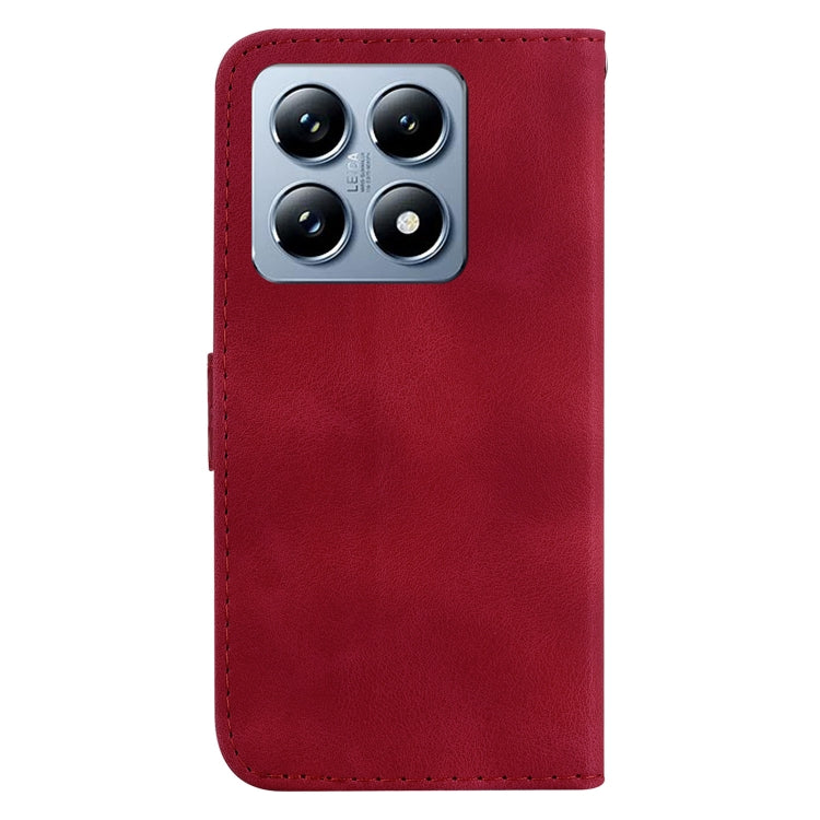 For Xiaomi 14T Seven-shaped Embossed Leather Phone Case
