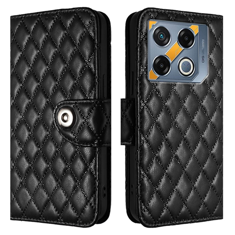 For Infinix GT 20 Pro X6871 Rhombic Texture Flip Leather Phone Case with Lanyard