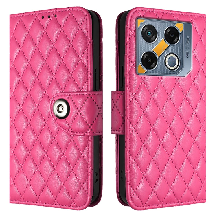 For Infinix GT 20 Pro X6871 Rhombic Texture Flip Leather Phone Case with Lanyard