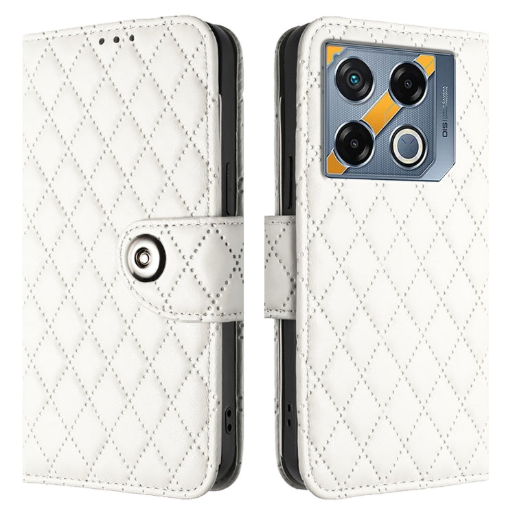For Infinix GT 20 Pro X6871 Rhombic Texture Flip Leather Phone Case with Lanyard
