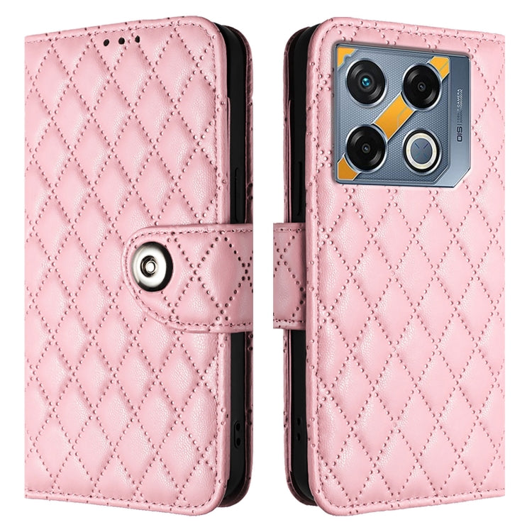 For Infinix GT 20 Pro X6871 Rhombic Texture Flip Leather Phone Case with Lanyard