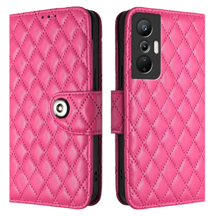 For Infinix Hot 20S / Hot 20 Pro Rhombic Texture Flip Leather Phone Case with Lanyard